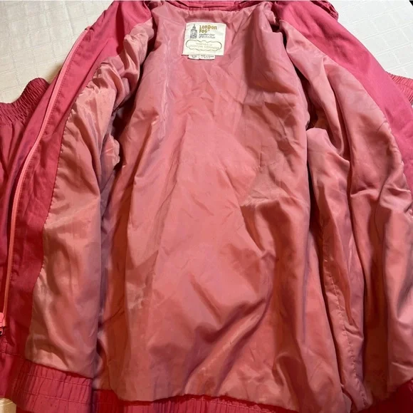 Vintage 80's London Fog Women's Pink Members Only Jacket Size 9/10 Retro - Picture 8 of 10